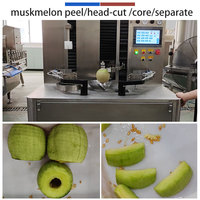 Automatische Cantaloupe Schil-, Ontpit- en Snijmachine 200 stuks/uur All-in-one Muskmeloen Fruitverwerkingsapparatuur Fabrieksdirecte verkoop