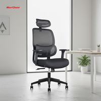 Chaise de bureau exécutive ergonomique pivotante en maille à dossier haut, confortable et moderne, avec support lombaire – Vente en gros directe usine
