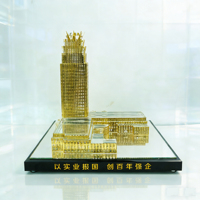 Ornement en métal 3D d'architecture célèbre, artisanat fin, gravure de logo personnalisé, style traditionnel et moderne, objet de collection pour exposition