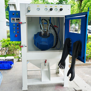 Máquina de jateamento de areia com tambor rotativo automático para limpeza de peças pequenas em lote - Product Image 4