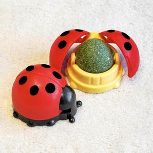 Nouveauté 2024 : Balles de Catnip Ladybird pour chats, jouet rotatif, balles comestibles naturelles et saines, auto-adhésives - Product Image 4