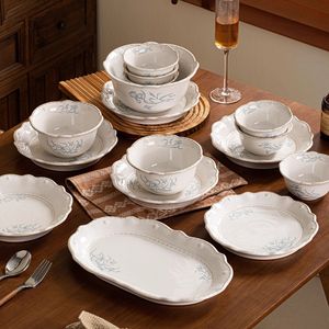Quality Choice Porcelain <b>Dinnerware</b> Sets Vintage Style Wholesale Ceramic Tableware Dishwasher Safe Eco-Friendly Portable - Product Image 3