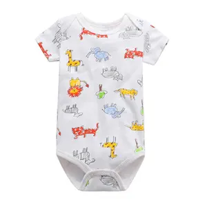 Pyjama d'été pour bébé à manches courtes, vêtement pour nouveau-né, imprimé floral, barboteuse