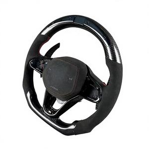 Volant sport en fibre de carbone forgée et cuir avec LED pour Volkswagen Golf 6 GTI GTD R 2009-2016 <span class=keywords><strong>Polo</strong></span> GTI Tiguan Passat - Product Image 3