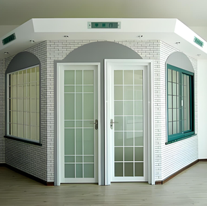 JYing Entry <strong>Doors</strong> <strong>Upvc</strong> Flush Interior <strong>Door</strong> Swing Steel+pvc+tempered Glass Modern Hotel Tempered Plastic <strong>Door</strong> - Product Image 4