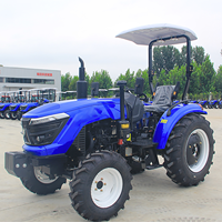 Tracteur agricole Euro V 40HP 50HP 35HP à 4 roues avec cabine climatisée et chauffée, type Deere, pour labour et disques