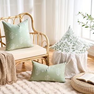 Lot de 2 housses de <span class=keywords><strong>coussin</strong></span> à motif de plantes d'été, douces pour canapé-<span class=keywords><strong>lit</strong></span>, salon, décoration de la maison - Product Image 5
