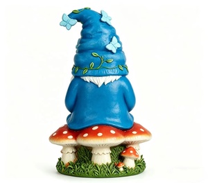 Figurine de gnome elfe suédois en résine, artisanat merveilleux, statue de gnome d'été personnalisée, décoration intérieure, cadeau, gnome de jardin tulipe - Product Image 4
