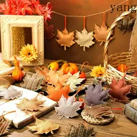 Décorations d'arbre d'automne, ornements de Noël 3D en coton en forme de feuille d'érable, décorations suspendues pour la maison et les fêtes