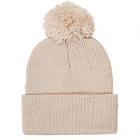 Bonnet en coton à carreaux unisexe avec pompon, tricoté, pour l'hiver, avec logo personnalisé, pour le ski, les voyages en plein air