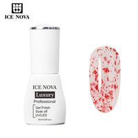 ICE NOVA Flakes Milky Gel Polish Milk Uv Paint Nude Color Milky Supplies Nail Marble Gel Coat Foil Flake Glitter Gel Polish