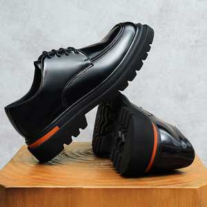 Zapatos de Cuero para Hombre de Alta Calidad, Zapatos de Cuero con Suela Gruesa para Hombre, Zapatos de Cuero para Negocios y Ocasiones Casuales, Zapatos para Hombre con Plataforma - Product Image 4