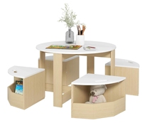 Ensemble de mobilier Montessori pour garderie Chaise de table pour tout-petits Table en forme de fleur avec 4 chaises pour enfants