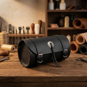 GLOBAL LEATHER Vintage Style Motorcycle Leather Saddle Bag Genuine Leather Material Waterproof High Quality Quick Dry Breathable - Product Image 4