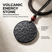 Collier Énergétique Quantique Scalaire Nano-Ionique Technologie Japonaise, Pendentif Personnalisé en Pierre de Lave Classique et Tourmaline Noire, Cadeau