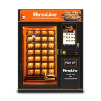 Factory Bill Acceptor Bakery Pet Food Warmer Máquina Expendedora de hamburguesas congeladas en microondas para comidas de preparación