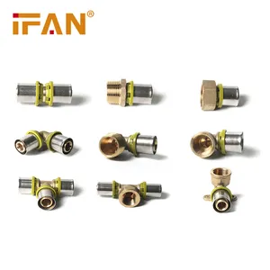 Ifan לדחוף באיכות גבוהה צינור pex מתאים 16-32 מ "מ לחץ פליז מתאים הקש צינור גז