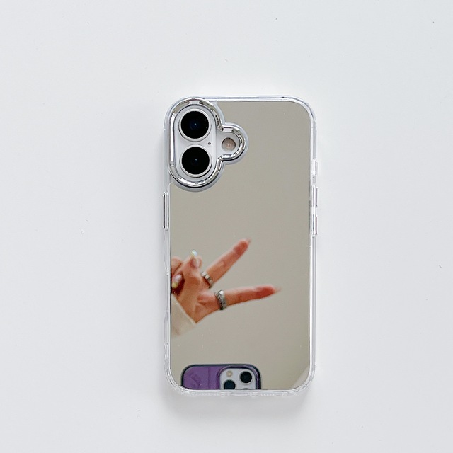 Fashion Clear Cute Girls Mirror Protective Mobile Phone Cover Case for iPhone 17 16 Pro Max