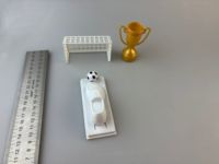 Ensemble de football de table avec chaussures de sport, but, accessoires de jouet en plastique pour le championnat de score, trophée, OEM promotionnel