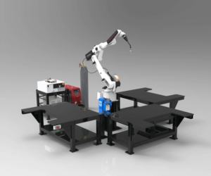 Station de travail robotisée <span class=keywords><strong>à</strong></span> double <span class=keywords><strong>poste</strong></span>, bras robotisé 6 axes, robot de soudage CO2 MIG MAG <span class=keywords><strong>TIG</strong></span> - Product Image 1