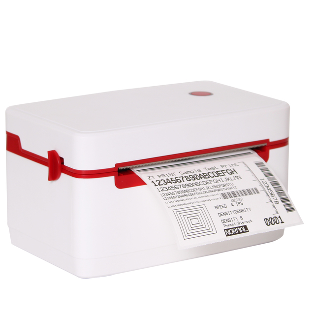 OEM 4 Inch Compatible Bluetooth Thermal Label Industrial Waybill Barcode ZY909 Model USB+Serial Interface 152mm/s Speed 30km
