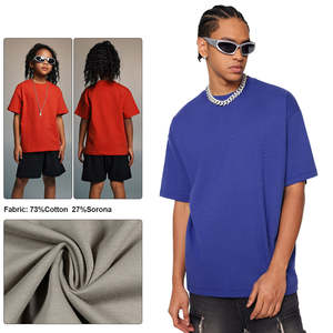 T-shirt surdimensionné vierge en polyester coton 230gsm de haute qualité pour hommes T-shirt unisexe Streetwear imprimé avec logo personnalisé - Product Image 3