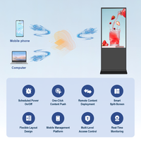 Monitor de Señalización Digital con Pantalla Táctil Ultrafino de Pared, Android 11, CMS Basado en la Nube para Centros Comerciales, Pedidos por Unidad