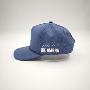 Casquette de baseball snapback 5 panneaux brodée avec découpe laser, motif léopard, tissu Dobby, chapeau de sport personnalisé - Product Image 3