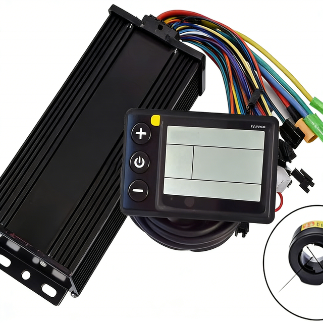 JRAHK 1000W-2000W 36V-72V BLDC Electric Bike Sine Controller Accessories Electric Scooter Controller + Large Screen Display Kit