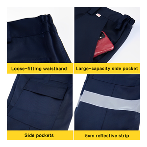 <span class=keywords><strong>Pantalon</strong></span> <span class=keywords><strong>de</strong></span> <span class=keywords><strong>Travail</strong></span> Respirant 100% Coton avec Bandes Réfléchissantes, <span class=keywords><strong>Pantalon</strong></span> <span class=keywords><strong>de</strong></span> <span class=keywords><strong>Travail</strong></span> Personnalisé, Uniformes <span class=keywords><strong>de</strong></span> <span class=keywords><strong>Travail</strong></span> pour la Construction - Product Image 4