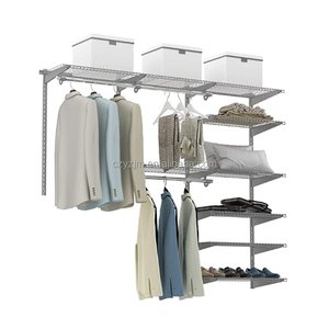 Système <span class=keywords><strong>de</strong></span> <span class=keywords><strong>rangement</strong></span> <span class=keywords><strong>mural</strong></span> en métal <span class=keywords><strong>pour</strong></span> armoire et dressing, étagères <span class=keywords><strong>de</strong></span> 0,9 à 1,8 m, <span class=keywords><strong>pour</strong></span> maison, bureau et <span class=keywords><strong>atelier</strong></span>, utilisation polyvalente - Product Image 1
