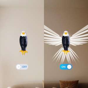 EgoieCero Bird Eagle LED Night <b>Light</b> Warm White ABS <b>Wall</b> Lamp USB AAA <b>Battery</b> Powered Living Room Modern Design - Product Image 4