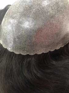 100% Prostesis Rambut Manusia India dengan Injeksi Kulit Dasar Kulit 0810Pu Rambut India Harga Rendah Rambut Manusia Palsu - Product Image 5