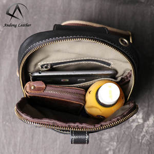 Sac bandoulière en cuir de vache véritable Andong pour homme, mode streetwear, décontracté, multifonctionnel, sac de voyage, sac à bandoulière, sac à main - Product Image 5
