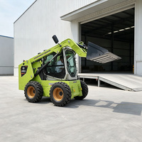 JIUBANG Mini Skid Steer Loader 1 Ton Mesin Diesel Yanmar Bucket 0.5m Compact Wheel Loader Garansi 1 Tahun Konstruksi