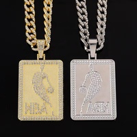 Colliers pendentifs de la série de lettres « n-ba » les plus vendus, bijoux en alliage plaqué or/argent de haute qualité, style hip-hop, pour cadeaux de fête