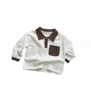 Children's clothing POLO shirts for boys and girls casual versatile T-shirts 2024 spring and autumn new baby tops