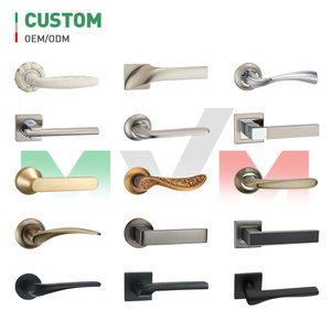 OEM tùy chỉnh phong cách Châu Âu Trung Quốc chải nickel bên trong riêng biệt kim loại màu đen LEVER Door <span class=keywords><strong>Handle</strong></span> cho cửa - Product Image 1