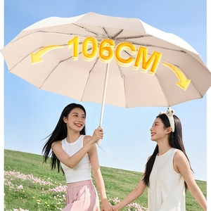 Parapluie pliant automatique grand format 23 pouces, personnalisable avec logo, coupe-vent, dégradé, imperméable, protection solaire, vente en gros - Product Image 3