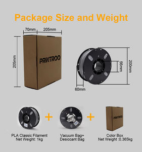Filamento de impresora 3D de textura mate PLA PRINTROO, modelo multicolor, fácil impresión, sin estiramiento, 1,75mm, 1kg, filamento mate PLA - Product Image 6