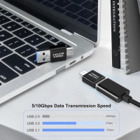 Adaptateur USB 3.1 mâle vers USB-C mâle à sortie CC, en alliage d'aluminium, Plug-and-Play, pour ordinateurs, ordinateurs portables et téléphones – Vente Flash