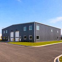 Almacén de Estructura de Acero Prefabricada para Centro Logístico, Nave Metálica Multi-span con Servicio de Ingeniería Profesional