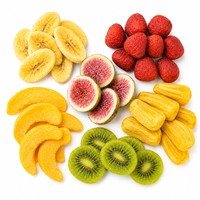 OEM Natuurlijke Gemengde Gedroogde Fruitsnack Bananenchips Vriesgedroogde Aardbei Kiwi Vijg Jackfruit Perzik Gemengde Gedroogde Fruitmix