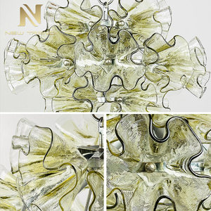 Lampada a Sospensione LED in Vetro di Murano Stile Italiano Creativa a Forma di Fiore per Ristorante Moderno Soggiorno Hotel Villa - Product Image 6
