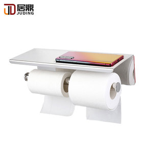 <span class=keywords><strong>Porte</strong></span>-<span class=keywords><strong>papier</strong></span> <span class=keywords><strong>toilette</strong></span> double en acier inoxydable SUS 304, <span class=keywords><strong>style</strong></span> <span class=keywords><strong>industriel</strong></span> moderne, sans perçage, poli, pour hôtel, fixation murale - Product Image 6