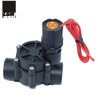 Vanne solénoïde 100 dB 1 pouce, intelligente, en ligne, pour l'arrosage des jardins, l'aménagement paysager, l'irrigation, AC/DC, verrouillage, DN25 32 1 pouce, filetage BSP NPT, nylon