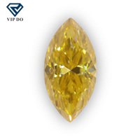 Marquise Cut Vivid Fantaisie Jaune Moissanite Pierres Lâches Marquise Forme Glace Pilée Coupe Original Vivid Jaune Moissanite Diamants