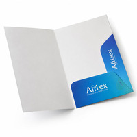 Carpeta de Archivo de Papel para Documentos de Empresa, Tamaño A4, Plegable, con Bolsillo, Impresión Personalizada