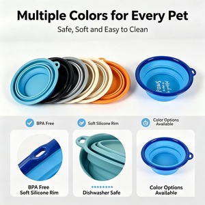 Ciotola Pieghevole in Silicone per Animali Domestici OEM/ODM, Senza BPA, Portatile per Cani e Gatti, Ideale per Viaggi e Uso Esterno - Product Image 4
