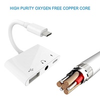 Hub USB C 3 en 1 al por mayor con puerto USB 3.0, conector de audio AUX y carga rápida DC para teléfonos Android y portátiles - Nuevo material ignífugo para PC